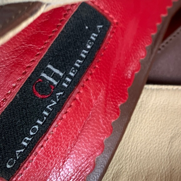 Carolina Herrera Natural suede Ankle Strap Wedge - Picture 7 of 15